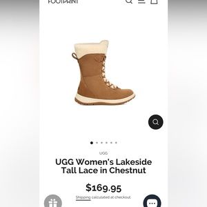 New UGG tall lace lakesider boot